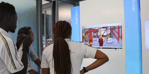 Students explore the Digital Mining Incubator launched by Siemens at Wits Students explore the Digital Mining Incubator launched by Siemens at Wits